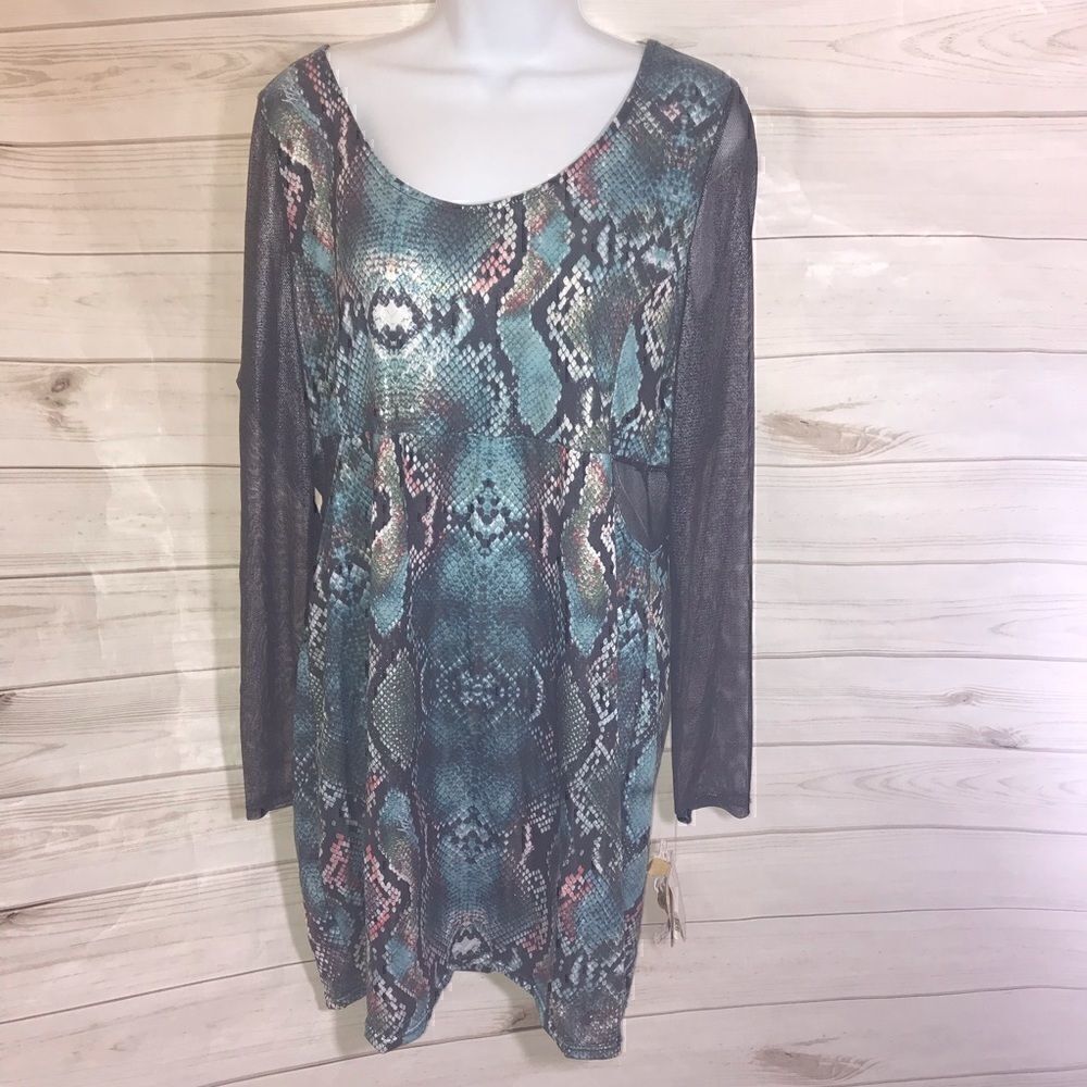 NEW Apple Bottoms Python Crush Dress Size-1X - Picture 2 of 8